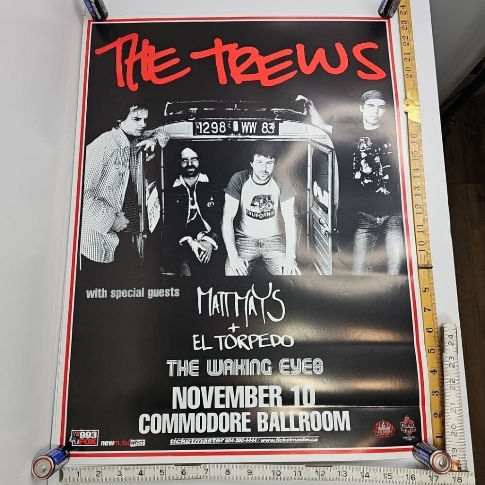 The Trews Concert Poster Commodore Ballroom Vancouver Matt Mays El Torpedo 2000s